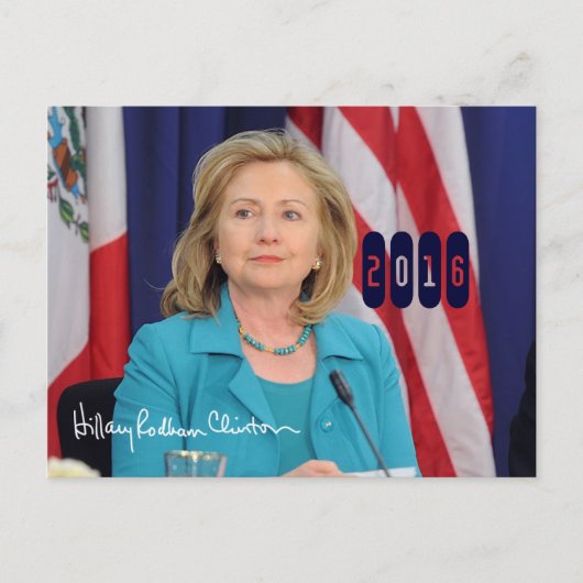 Hillary Clinton 2016 Briefkaart (Voorkant)
