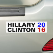 HILLARY CLINTON 2016 BUMPERSTICKER (Op auto)