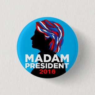 Hillary Clinton 2016 Button: Mevrouw President Ronde Button 3,2 Cm