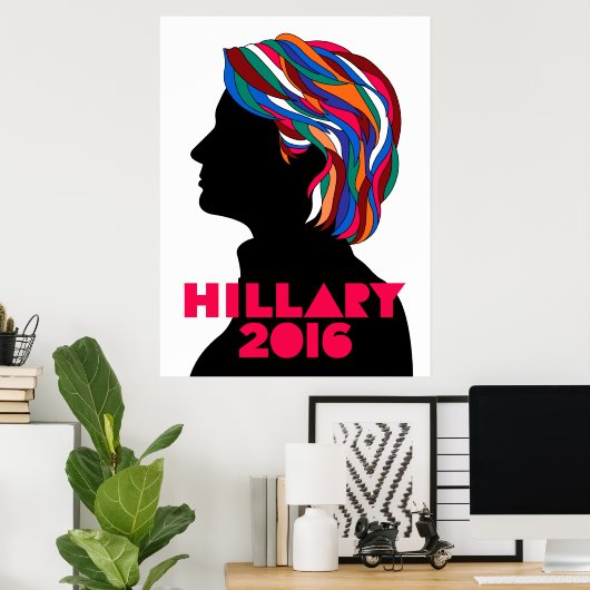 Hillary Clinton 2016 Campaign Retro Poster (groot) (Thuiskantoor)