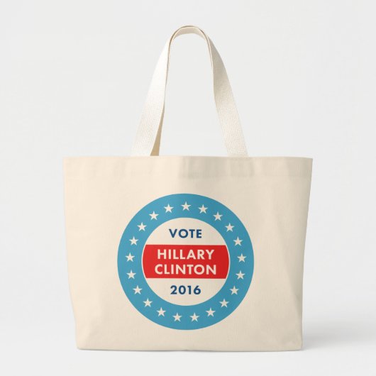 Hillary Clinton 2016 Grote Tote Bag (Voorkant)