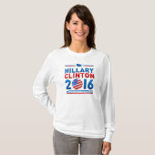 Hillary Clinton 2016 Hanes Nano Long Sleeve TShirt (Devant entier)