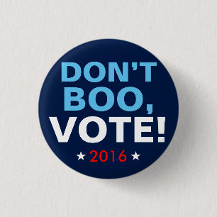 Hillary Clinton 2016: "NIET BOO, STEMMING!" Knoop Ronde Button 3,2 Cm