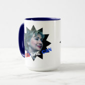 Hillary Clinton 2016 - Oui, elle peut - Mug (Devant gauche)