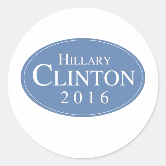 HILLARY CLINTON 2016 OVALESK -.png Ronde Sticker (Voorkant)