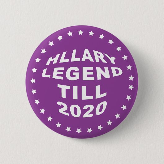 Hillary Clinton 2016 paarse Pinback Button 2 (Voorkant)