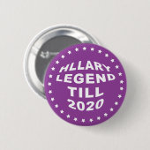 Hillary Clinton 2016 paarse Pinback Button 2 (Voorkant /achterkant)