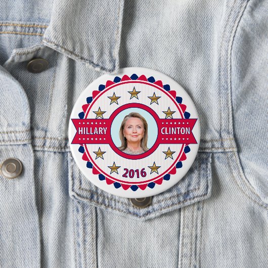 Hillary Clinton 2016 Pageant Campaign Button (In situ)