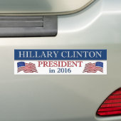 Hillary Clinton 2016 Patriottisch Bumpersticker (Op auto)
