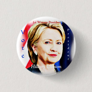 Hillary Clinton 2016 Ronde Button 3,2 Cm