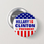 HILLARY CLINTON 2016 RONDE BUTTON 5,7 CM (Voorkant /achterkant)