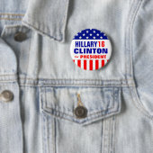 HILLARY CLINTON 2016 RONDE BUTTON 5,7 CM (In situ)