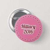 Hillary Clinton 2016 Roze 2.25-inch Pinback Button (Voorkant /achterkant)