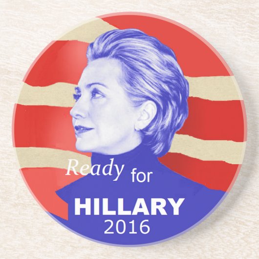 Hillary Clinton 2016 Zandsteen Onderzetter (Voorkant)