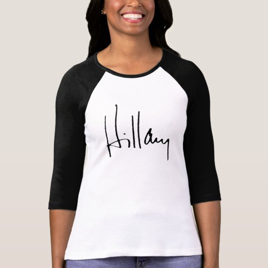 HILLARY CLINTON AUTOGRAPH T-SHIRT (Voorkant)