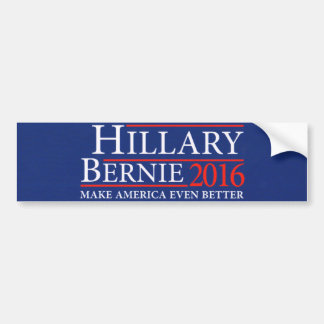 Hillary Clinton Bernie Sanders Bumper Sticker 2016