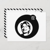 Hillary Clinton Black Bubble Briefkaart (Voorkant / Achterkant)