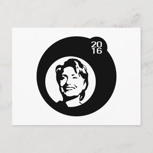 Hillary Clinton Black Bubble Briefkaart (Voorkant)