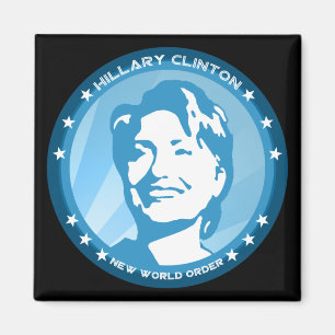 hillary clinton : blauwe stralen : magneet