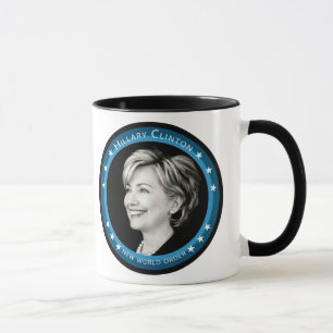 hillary clinton : blauwe stralen : mok