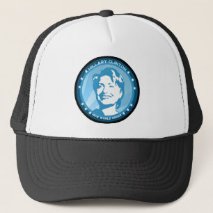 hillary clinton : blauwe stralen : trucker pet