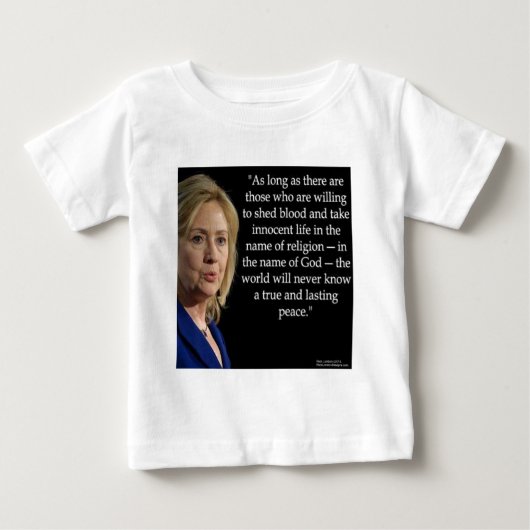 Hillary Clinton Bloed Religie Quote (Voorkant)