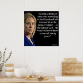 Hillary Clinton & Blood/Religion Quote Poster (Cuisine)