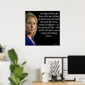 Hillary Clinton & Blood/Religion Quote Poster (Bureau à domicile)