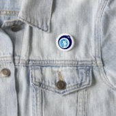 Hillary Clinton Blue Bubble Ronde Button 3,2 Cm (In situ)
