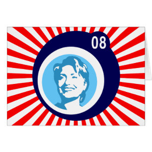 hillary clinton : bulles bleues et rayons rouges :