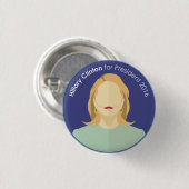 Hillary Clinton Button presidentsverkiezingen 2016 (Voorkant /achterkant)