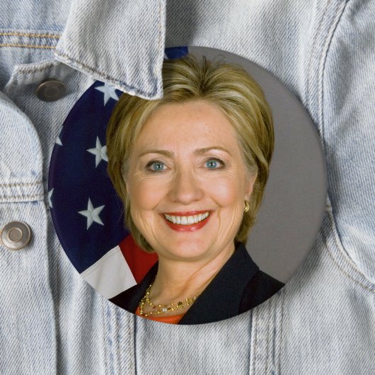 Hillary Clinton Button van grote grootte (In situ)