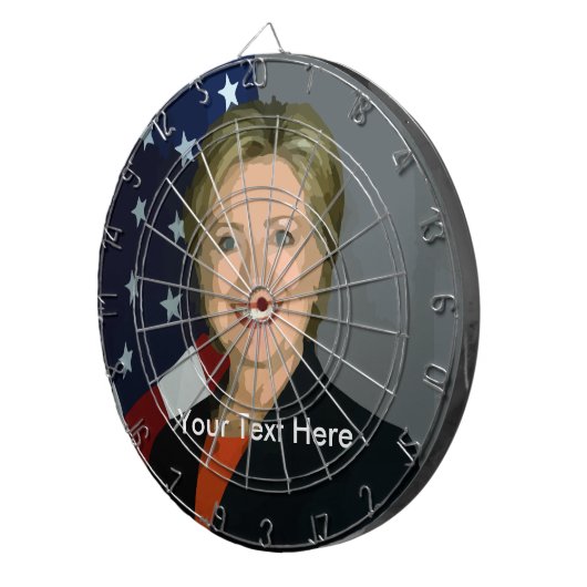 Hillary Clinton Custom Metal Cage Dartboard Dartbord (Voorkant Rechts)