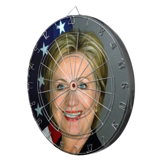 Hillary Clinton - Dartboard Dartbord (Voorkant Rechts)
