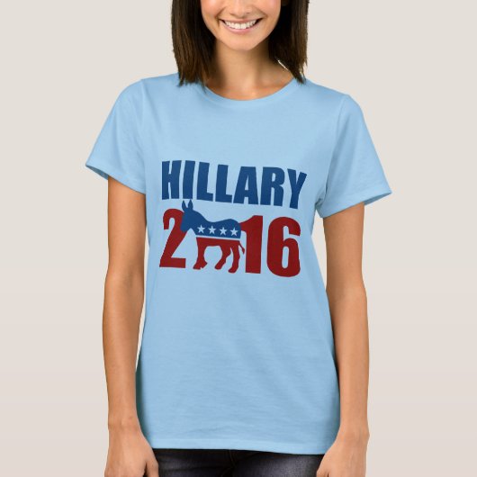 HILLARY CLINTON DEMOCRAT 2016.png T-shirt (Voorkant)