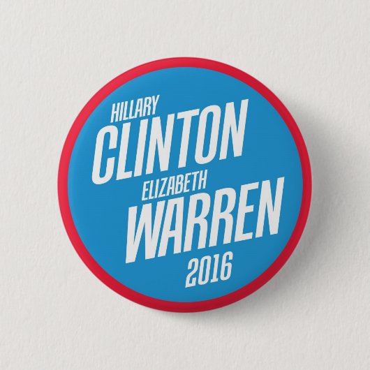 Hillary Clinton - Elizabeth Warren 2016 Button (Voorkant)