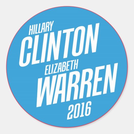 Hillary Clinton - Elizabeth Warren 2016 Stickers (Voorkant)