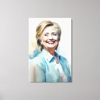 Hillary Clinton FFFA [Famous Figures Fine Art] Canvas Afdruk