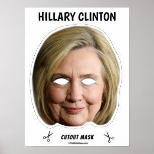 HILLARY CLINTON Halloween Masker Poster