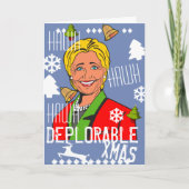 Hillary Clinton Hawh Hawh Verschrikkelijke kerstka Feestdagen Kaart (Voorkant)