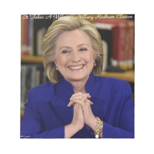 Hillary Clinton Het Dorp Neemt Een Kind Aan Notitieblok