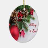 Hillary Clinton Holiday Ornament (Rechts)