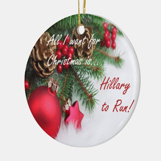 Hillary Clinton Holiday Ornament (Links)
