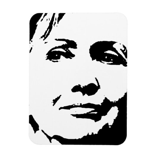 HILLARY CLINTON INK ART MAGNEET (Verticaal)