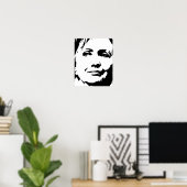 HILLARY CLINTON INK ART POSTER (Thuiskantoor)
