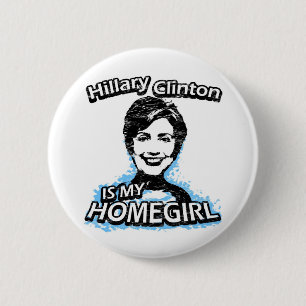 Hillary Clinton is mijn homegirl Ronde Button 5,7 Cm