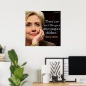 Hillary Clinton & Kinderen Quote Poster (Thuiskantoor)