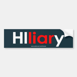 Hillary Clinton Leugenaar Bumpersticker (Teal)