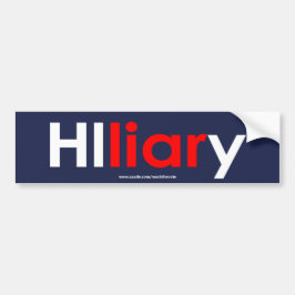 Hillary Clinton Liar Bumpersticker (blauw)