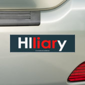 Hillary Clinton Liar Bumpersticker (Blauwgroen) (Op auto)